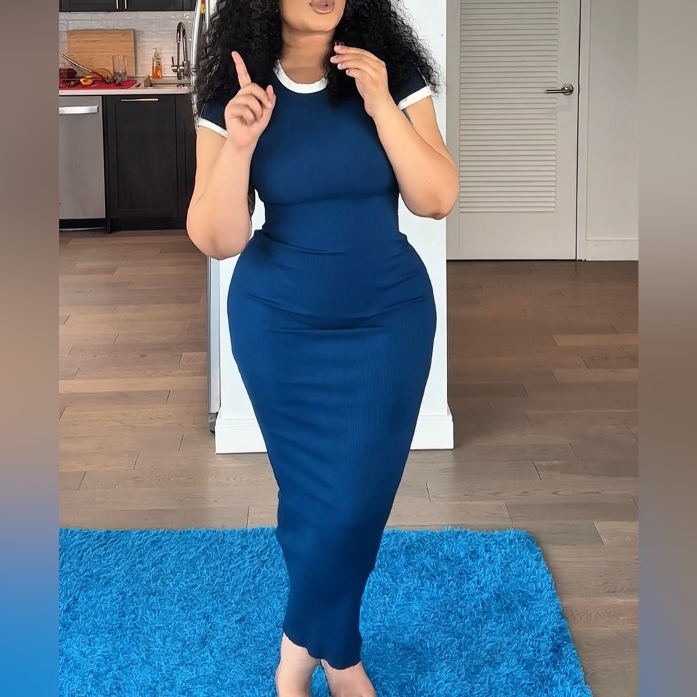 Fashion Nova Blue Maxi Dress